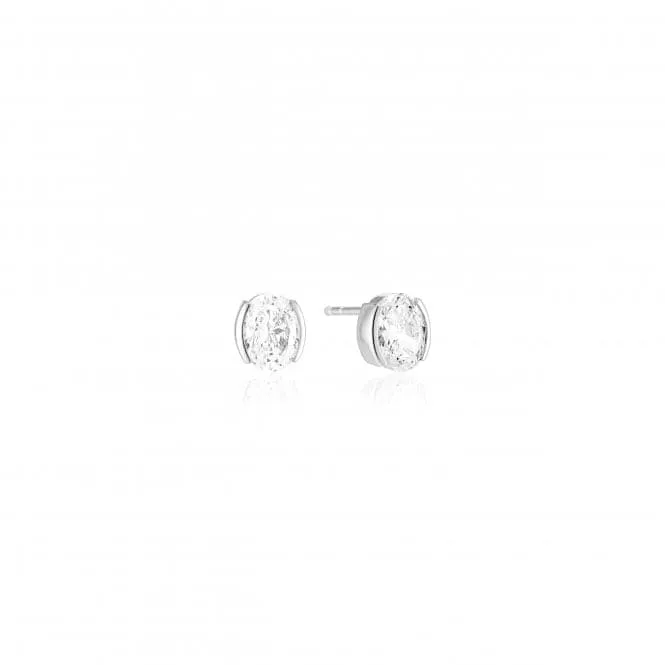 White Zirconia Ellisse Carezza Earrings SJ-E2350-CZ