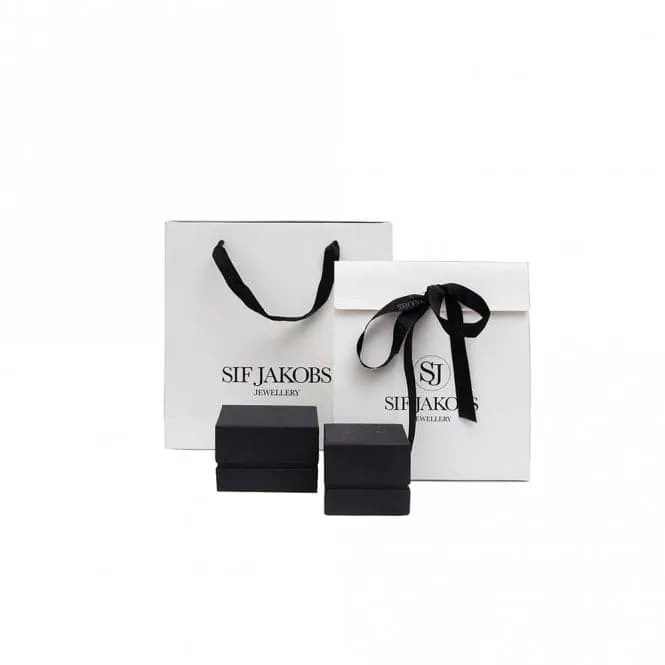 White Zirconia Ellisse Carezza Necklace SJ-N2353-CZ-YG